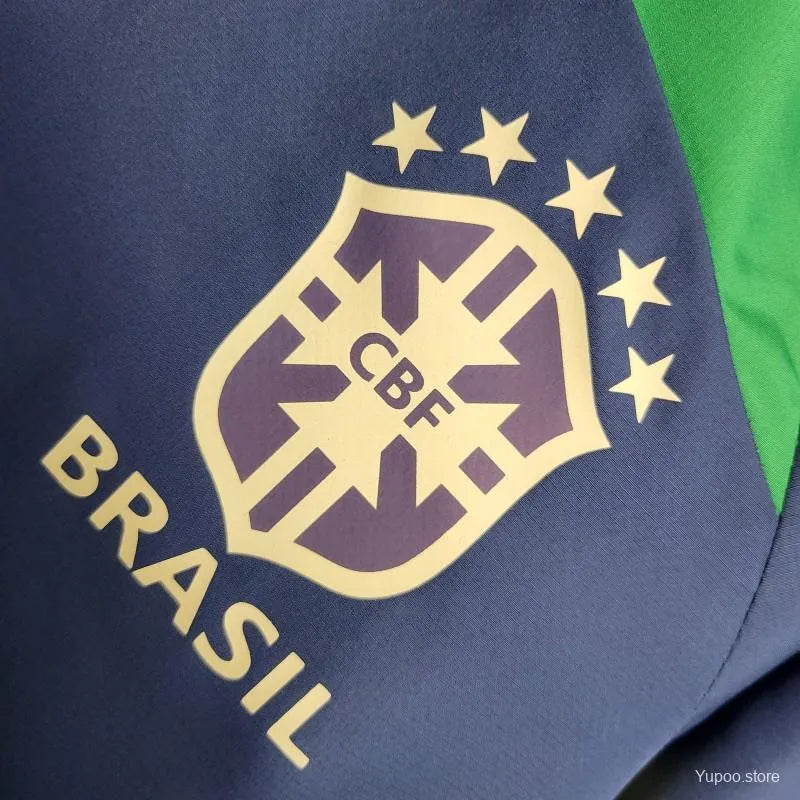 Veste coupe-vent jacket Brésil/Brazil bleu/vert 2023/24