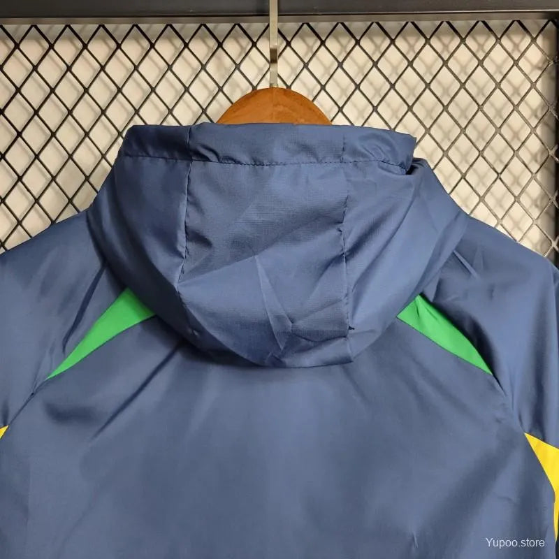 Veste coupe-vent jacket Brésil/Brazil bleu/vert 2023/24