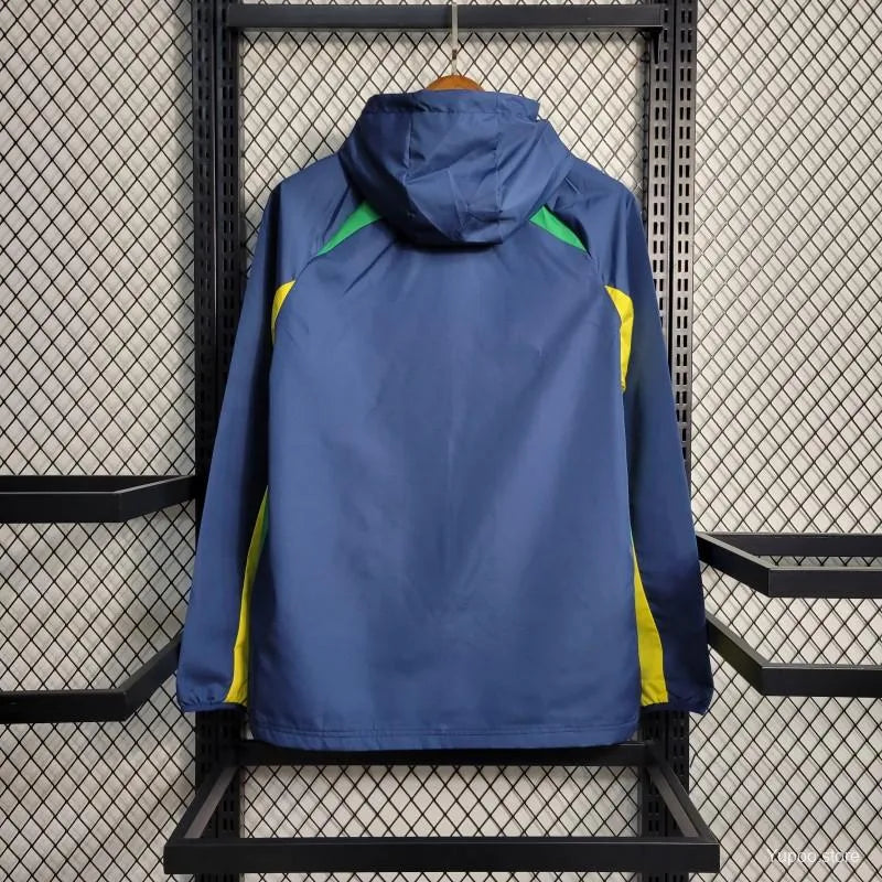 Veste coupe-vent jacket Brésil/Brazil bleu/vert 2023/24