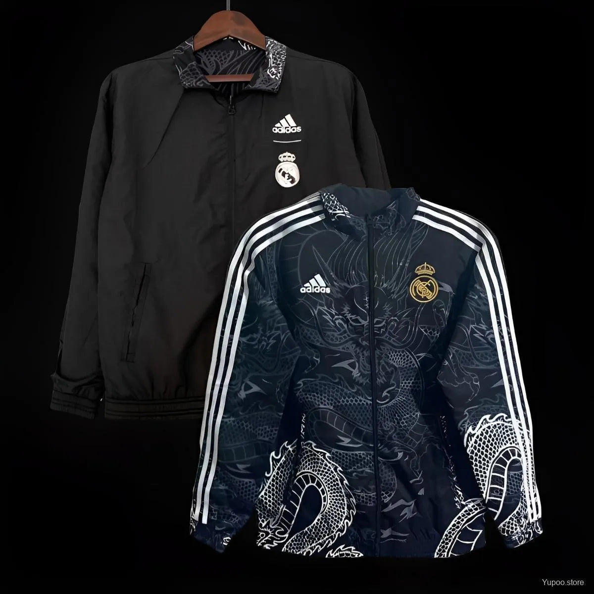 Veste coupe-vent jacket Real Madrid Dragon noir 2024/25