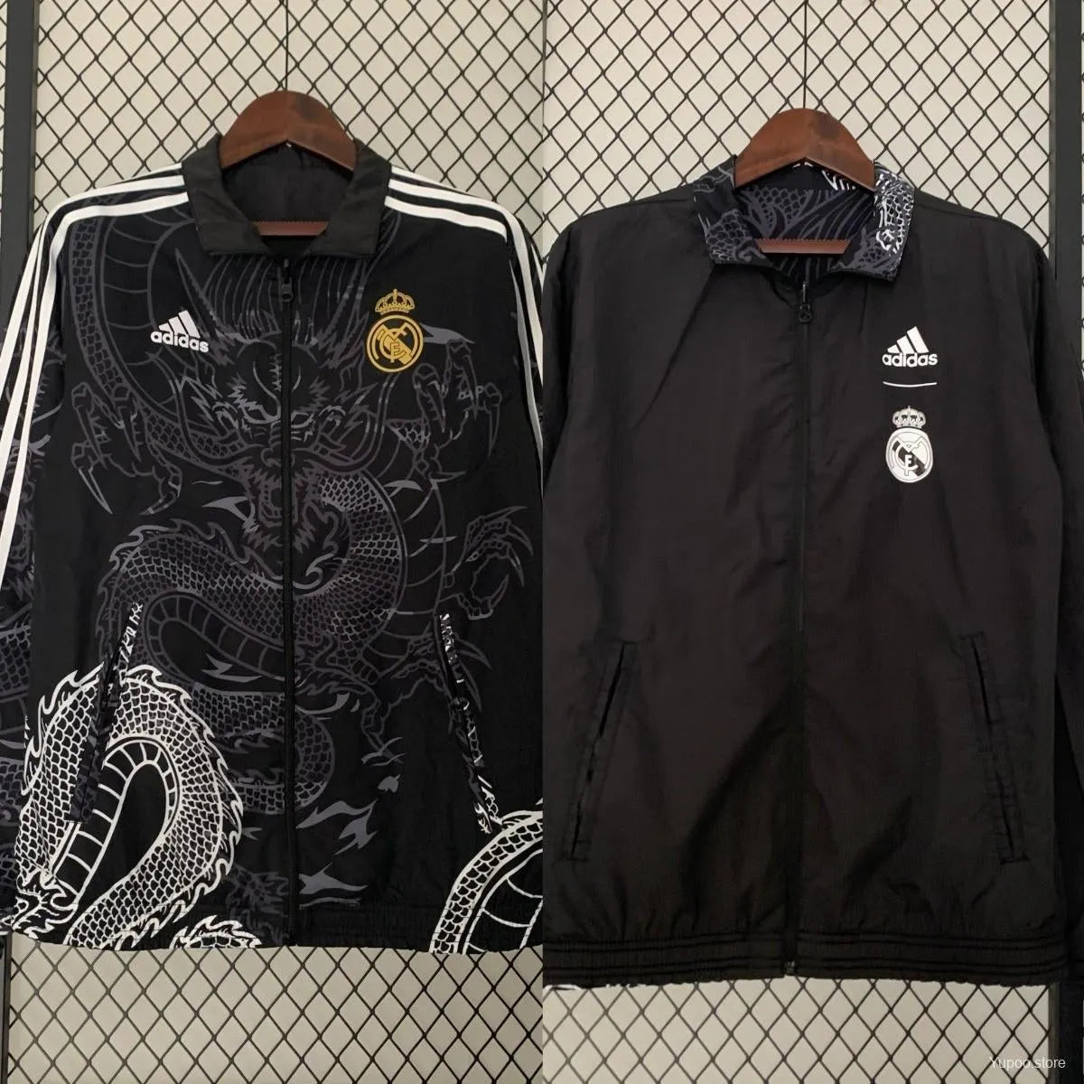 Veste coupe-vent jacket Real Madrid Dragon noir 2024/25
