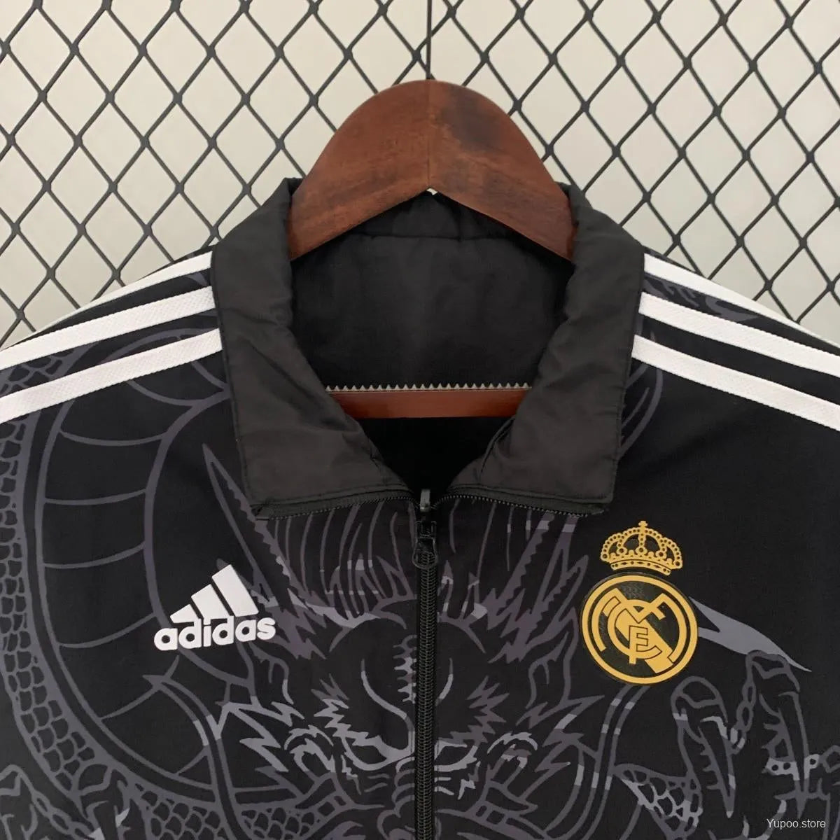 Veste coupe-vent jacket Real Madrid Dragon noir 2024/25