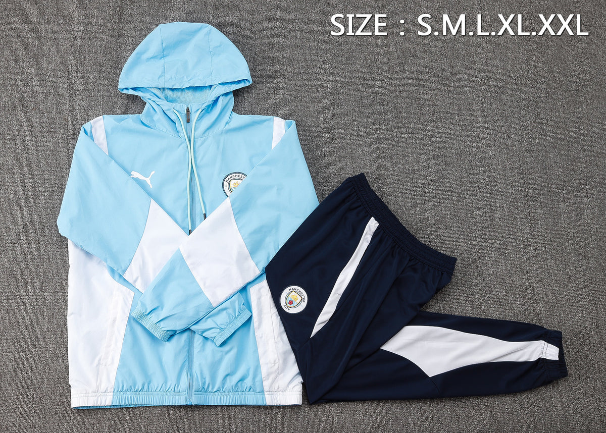 Veste Coupe-Vent Manchester City 2023/24 - Bleu Ciel