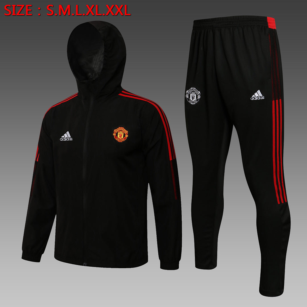 Veste Coupe-Vent Manchester United 2021/22 - Noir