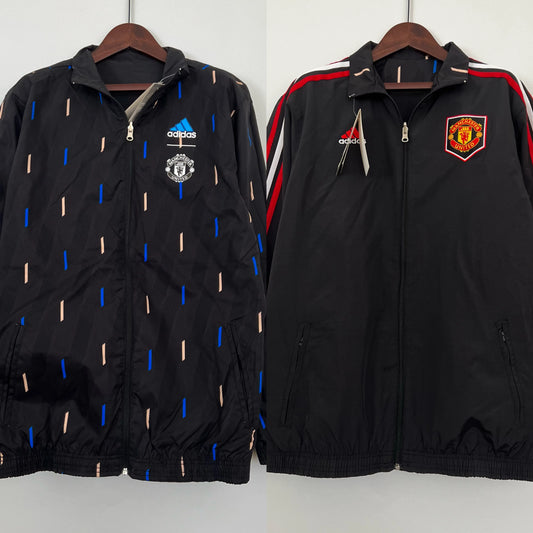 Veste coupe-vent Manchester United réversible bleu 2023/24