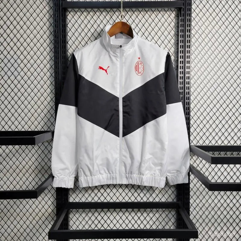 Veste coupe-vent Milan AC blanc/noir 2023/24