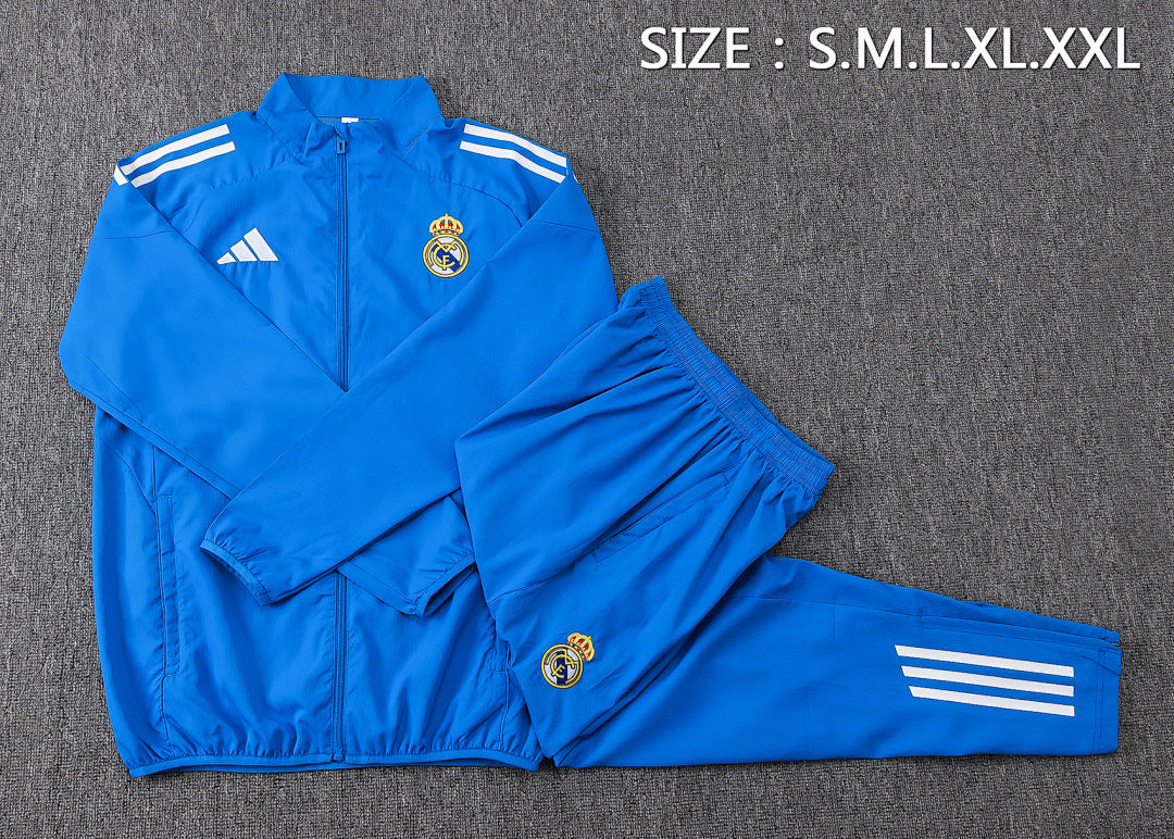 Veste Coupe-Vent Real Madrid 2025/26- Bleu Lagon