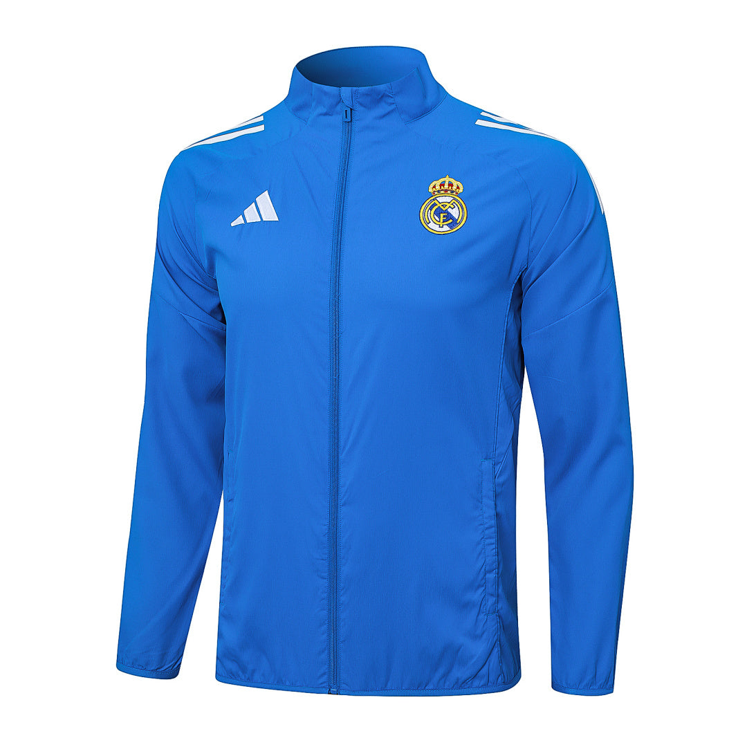 Veste Coupe-Vent Real Madrid 2025/26- Bleu Lagon