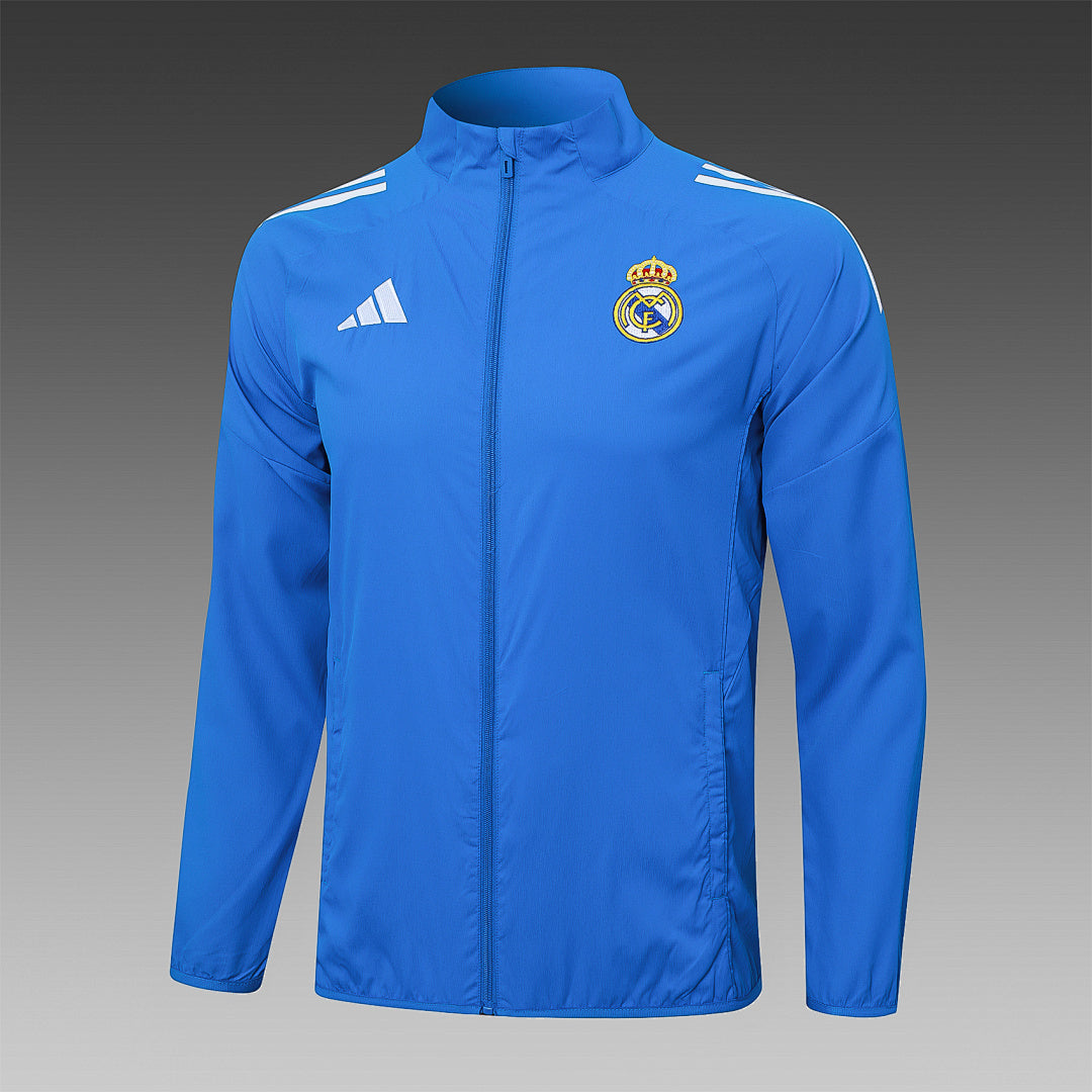 Veste Coupe-Vent Real Madrid 2025/26- Bleu Lagon