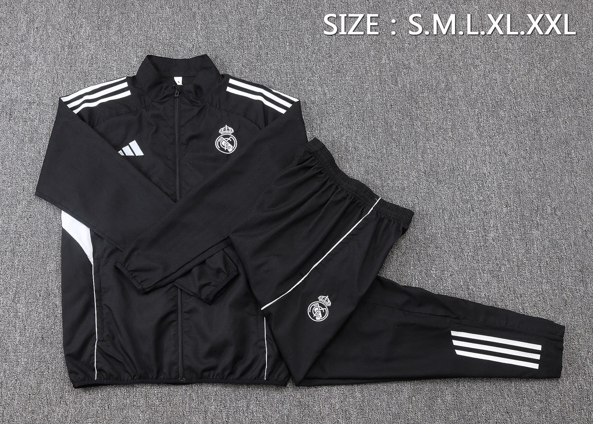 Veste Coupe-Vent Real Madrid 2025/26 - Noir