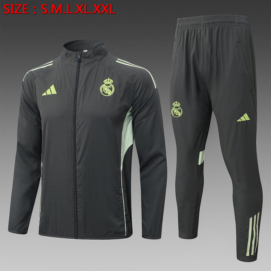 Veste Coupe-Vent Real Madrid 2025/26- Zip Intégral