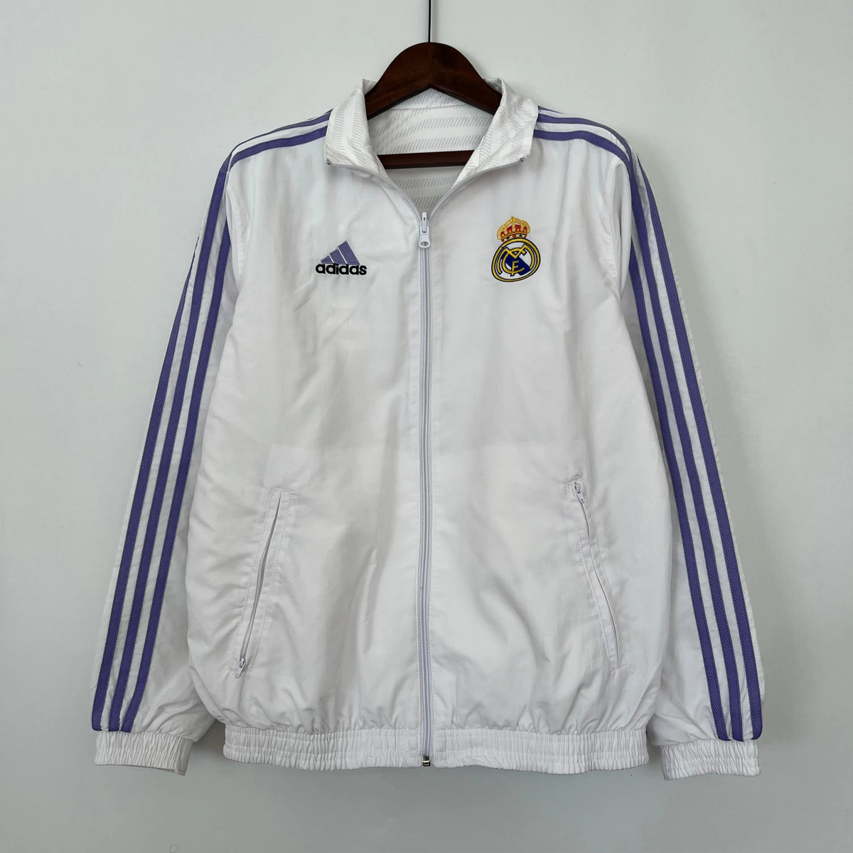 Veste coupe-vent Real Madrid réversible blanche 2023/24