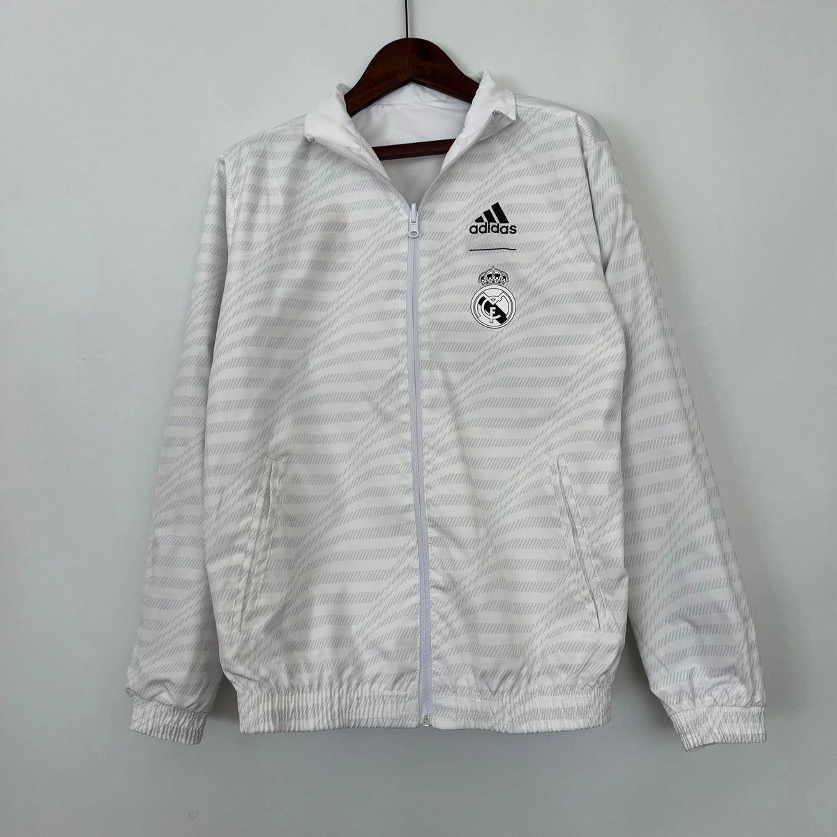 Veste coupe-vent Real Madrid réversible blanche 2023/24