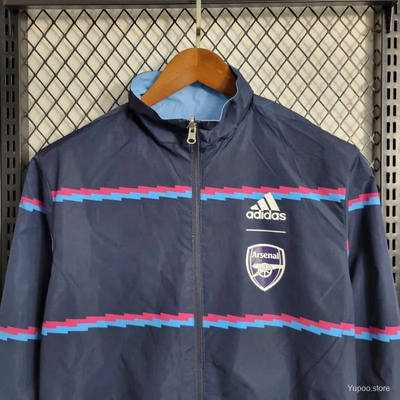 Veste coupe-vent réversible Arsenal bleu 2023/24