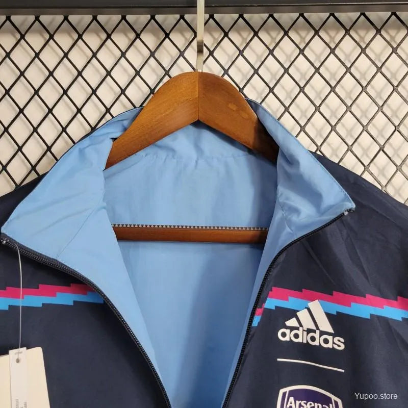 Veste coupe-vent réversible Arsenal bleu 2023/24