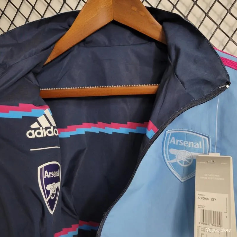 Veste coupe-vent réversible Arsenal bleu 2023/24