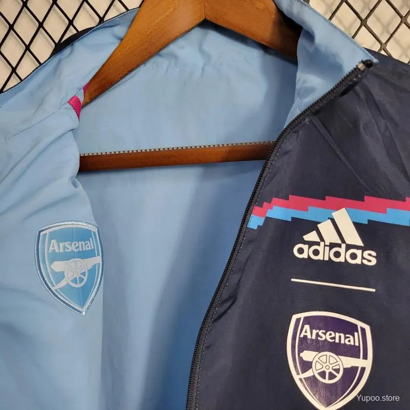 Veste coupe-vent réversible Arsenal bleu 2023/24