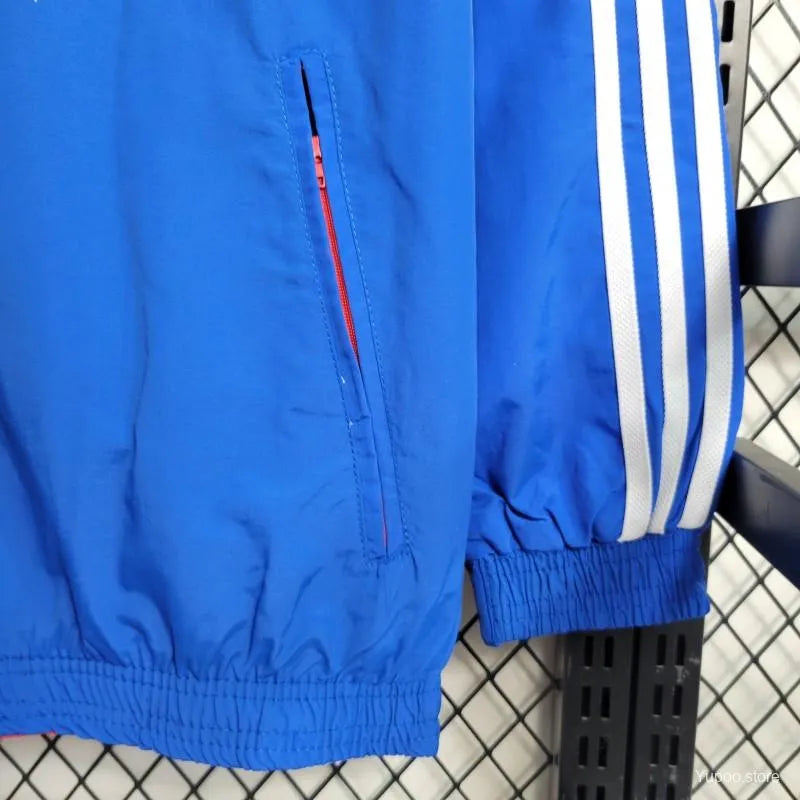 Veste coupe-vent réversible Bayern Munich bleu/rouge 2023/24