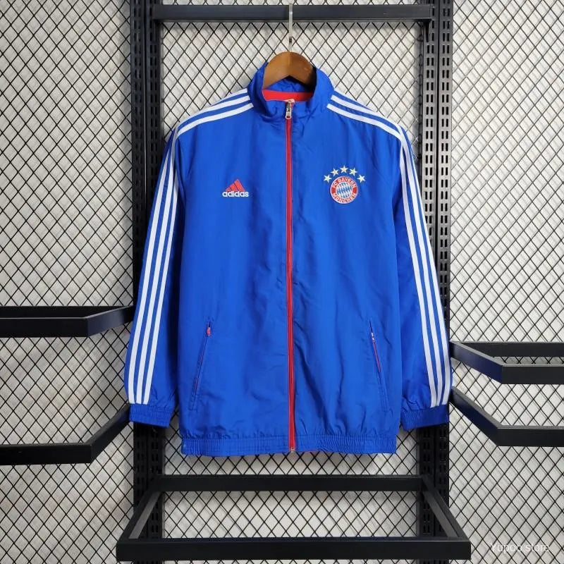 Veste coupe-vent réversible Bayern Munich bleu/rouge 2023/24