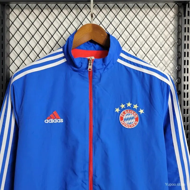 Veste coupe-vent réversible Bayern Munich bleu/rouge 2023/24
