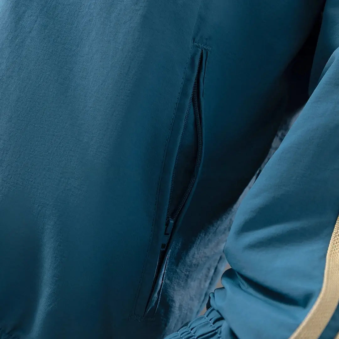 Veste Coupe-Vent Réversible Bleu et Noir