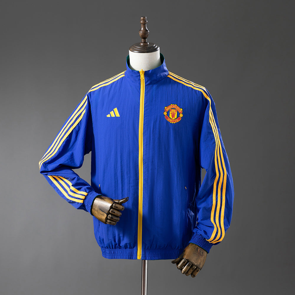 Veste Coupe-Vent Réversible Bleu & Vert Armée S-XXL