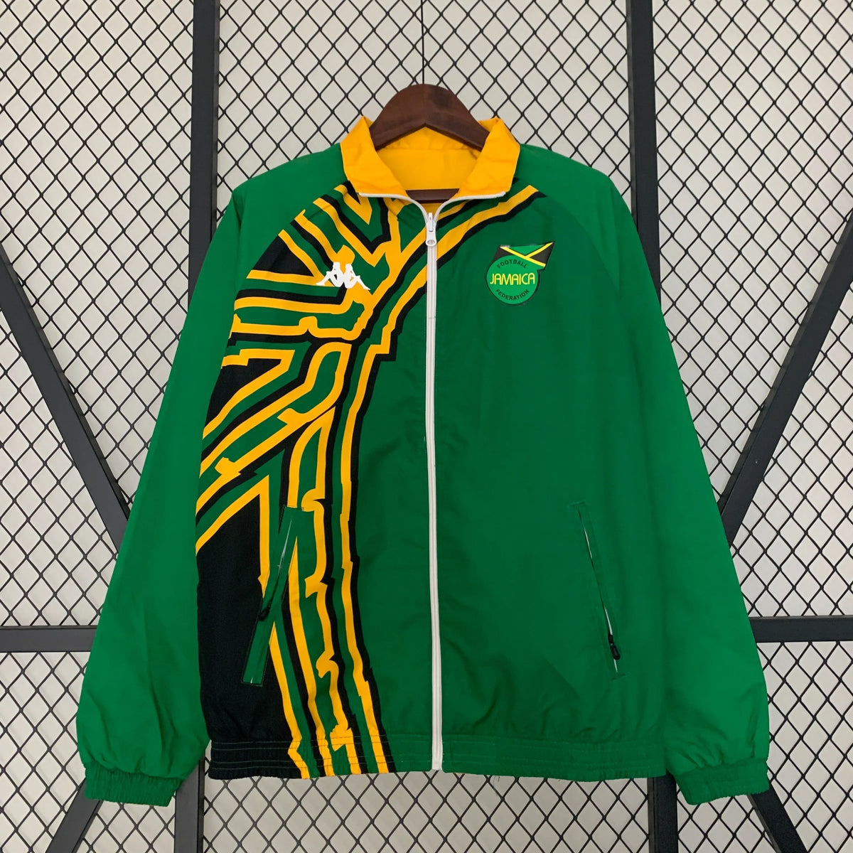 Veste coupe-vent réversible Jamaïque/Jamaica orange/vert 2023/24