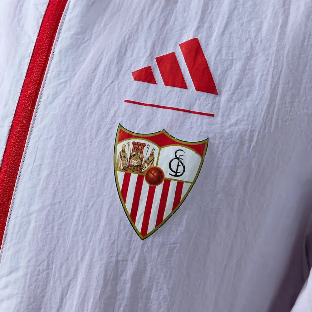 Veste Coupe-Vent Réversible Rouge et Blanc