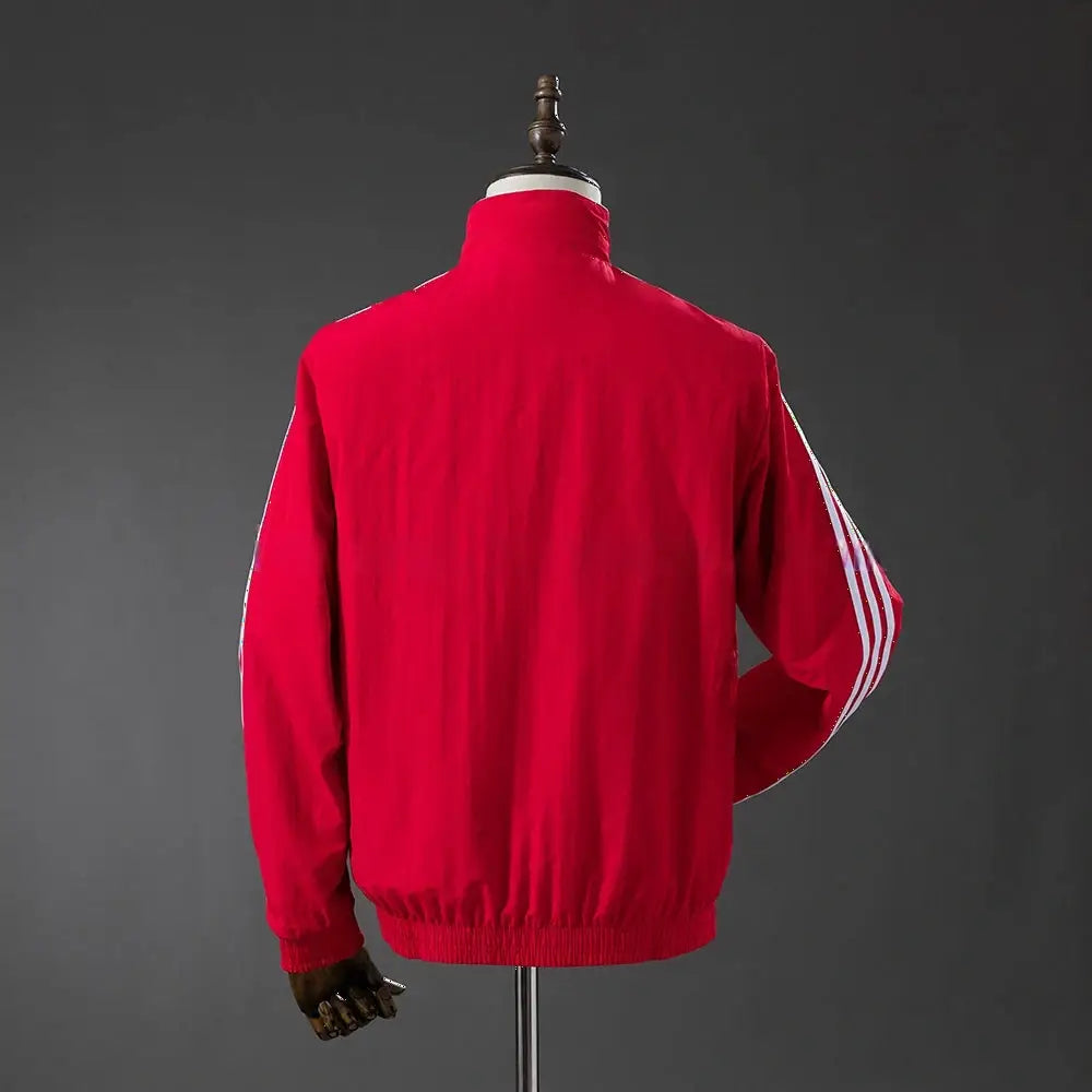 Veste Coupe-Vent Réversible Rouge et Blanc