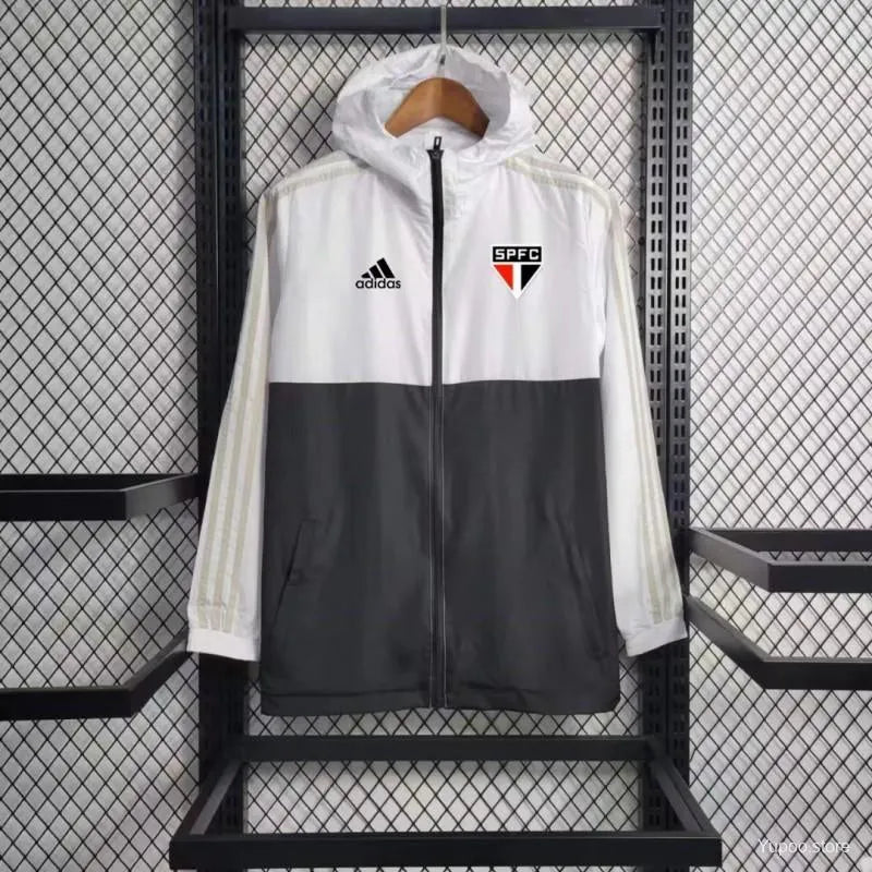 Veste coupe-vent Sao Paulo blanc/noir 2023/24