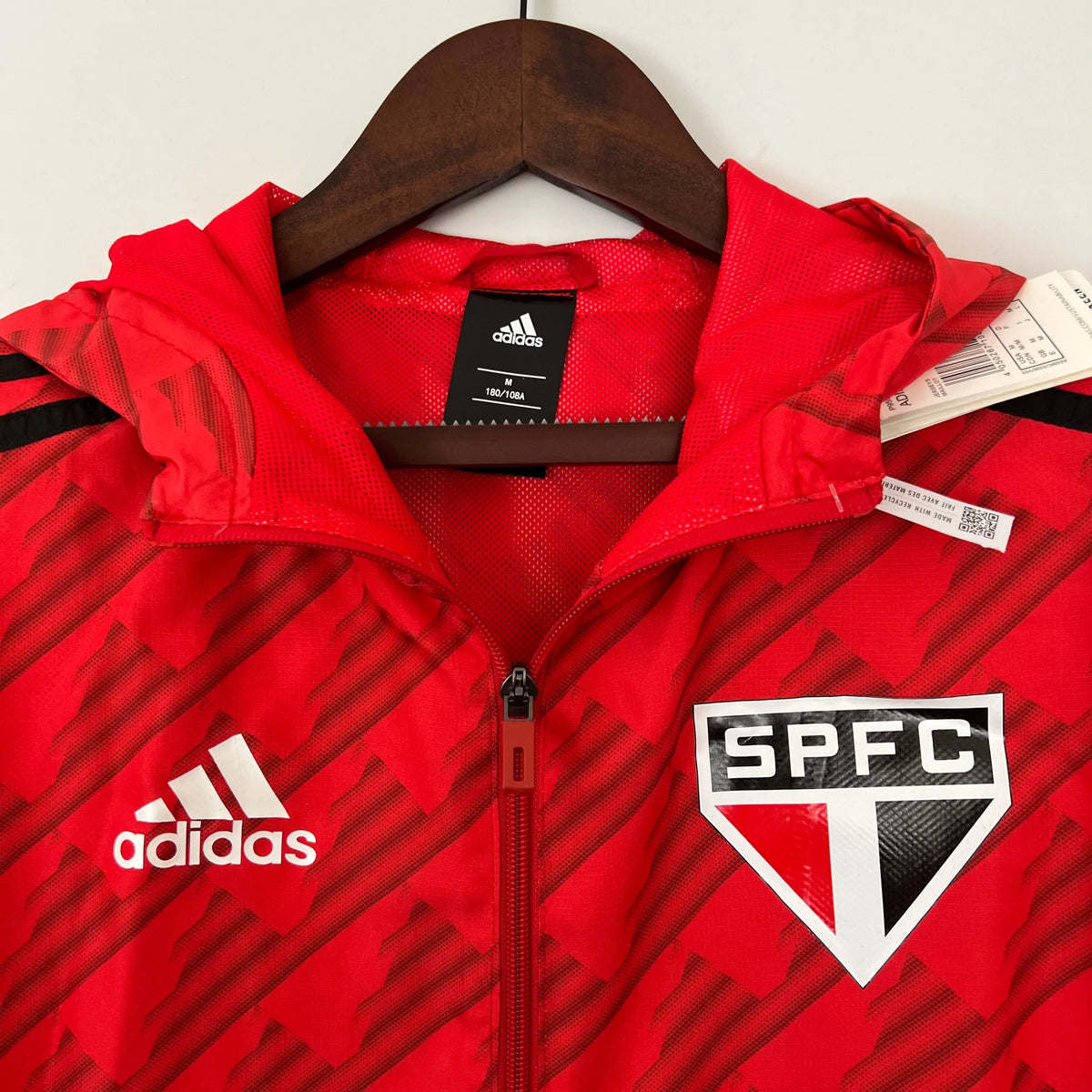 Veste coupe-vent Sao Paulo rouge 2023/24