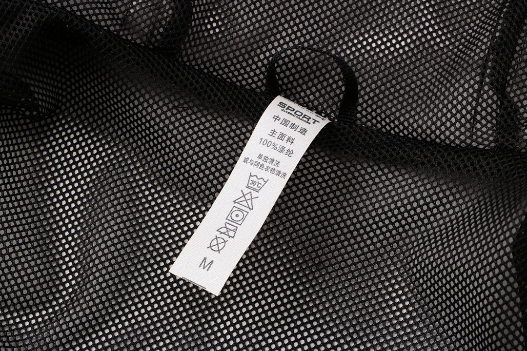 Veste Coupe-Vent Sport Noir/Bleu - Avec Capuche