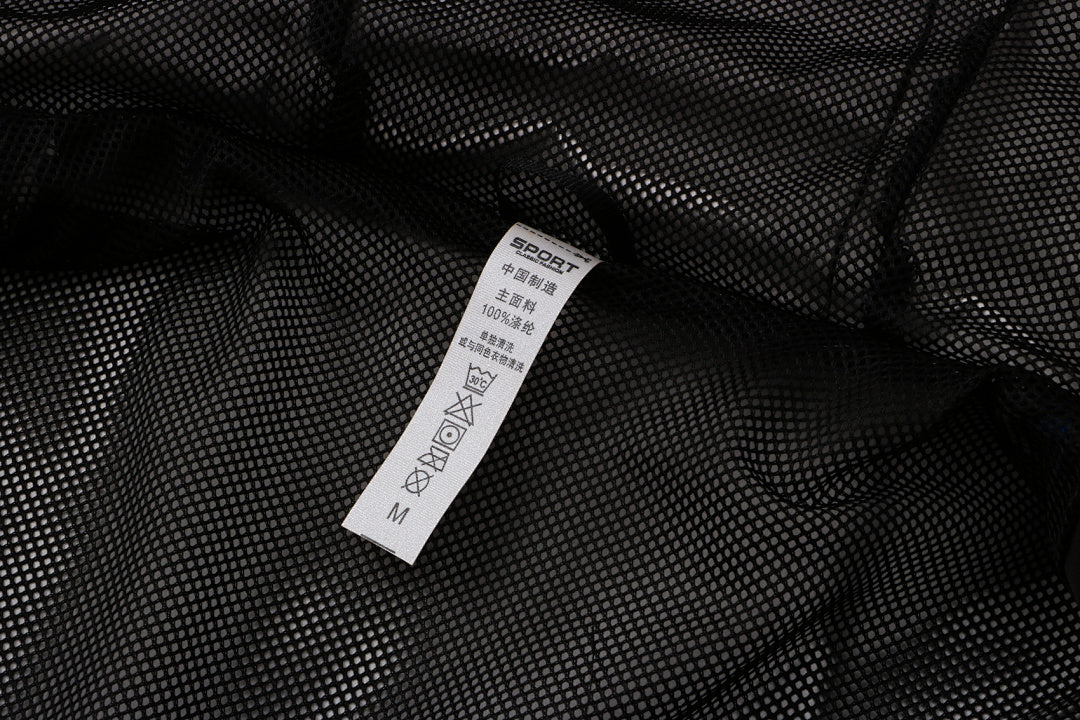 Veste Coupe-Vent Sport Noir/Bleu - Avec Capuche