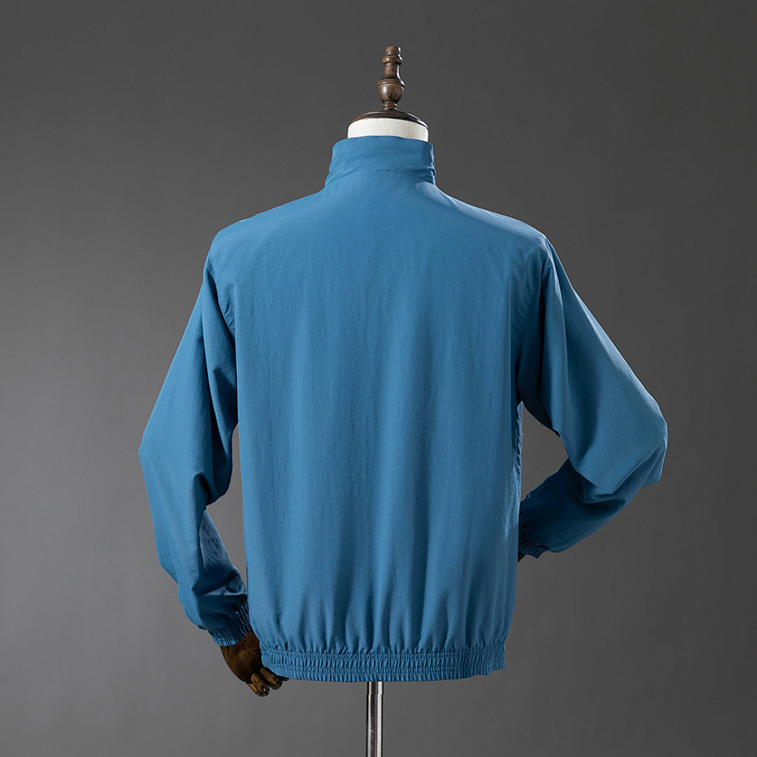 Veste Croatie Coupe-Vent Reversible Bleu Marine & Bleu Ciel