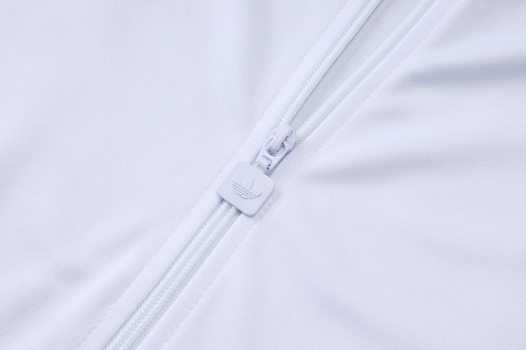Veste de survêtement rétro zip complet Real Madrid blanc 2025/26