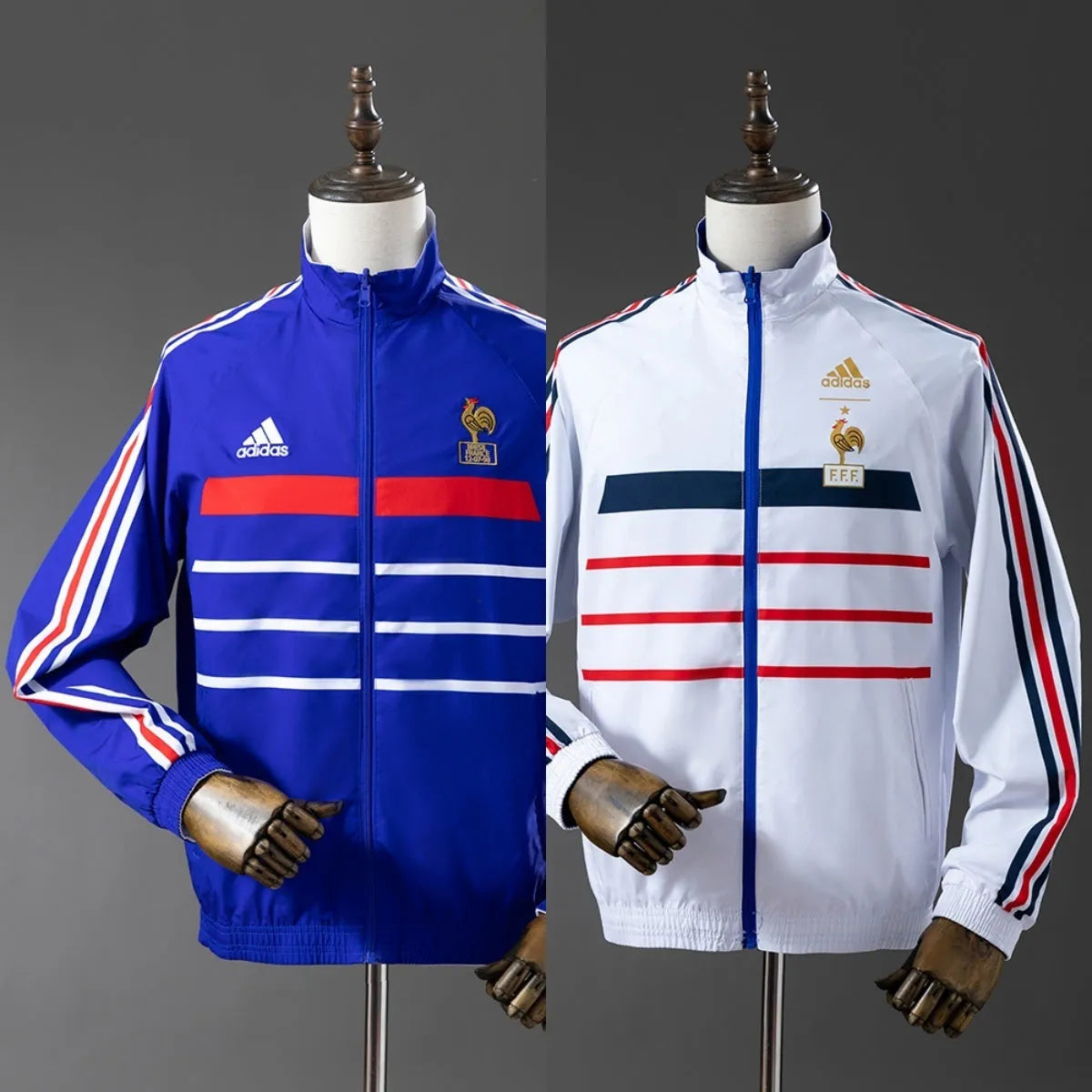 Veste France Adidas 1998 coupe-vent réversible coat jacket
