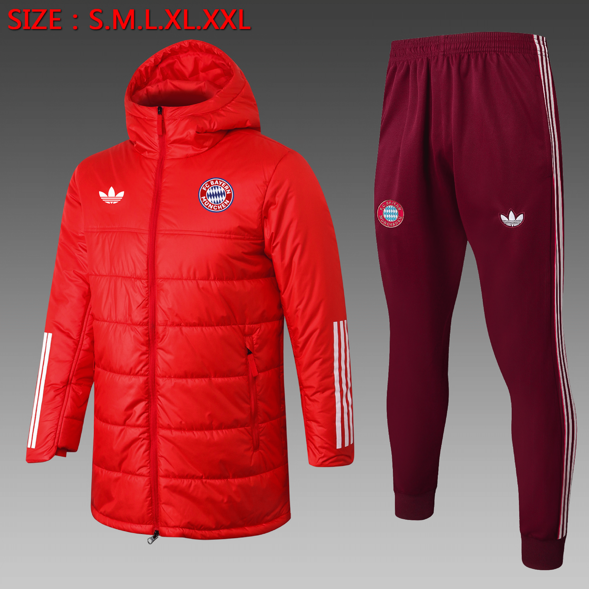Veste Matelassée Bayern Munich Rouge G280#