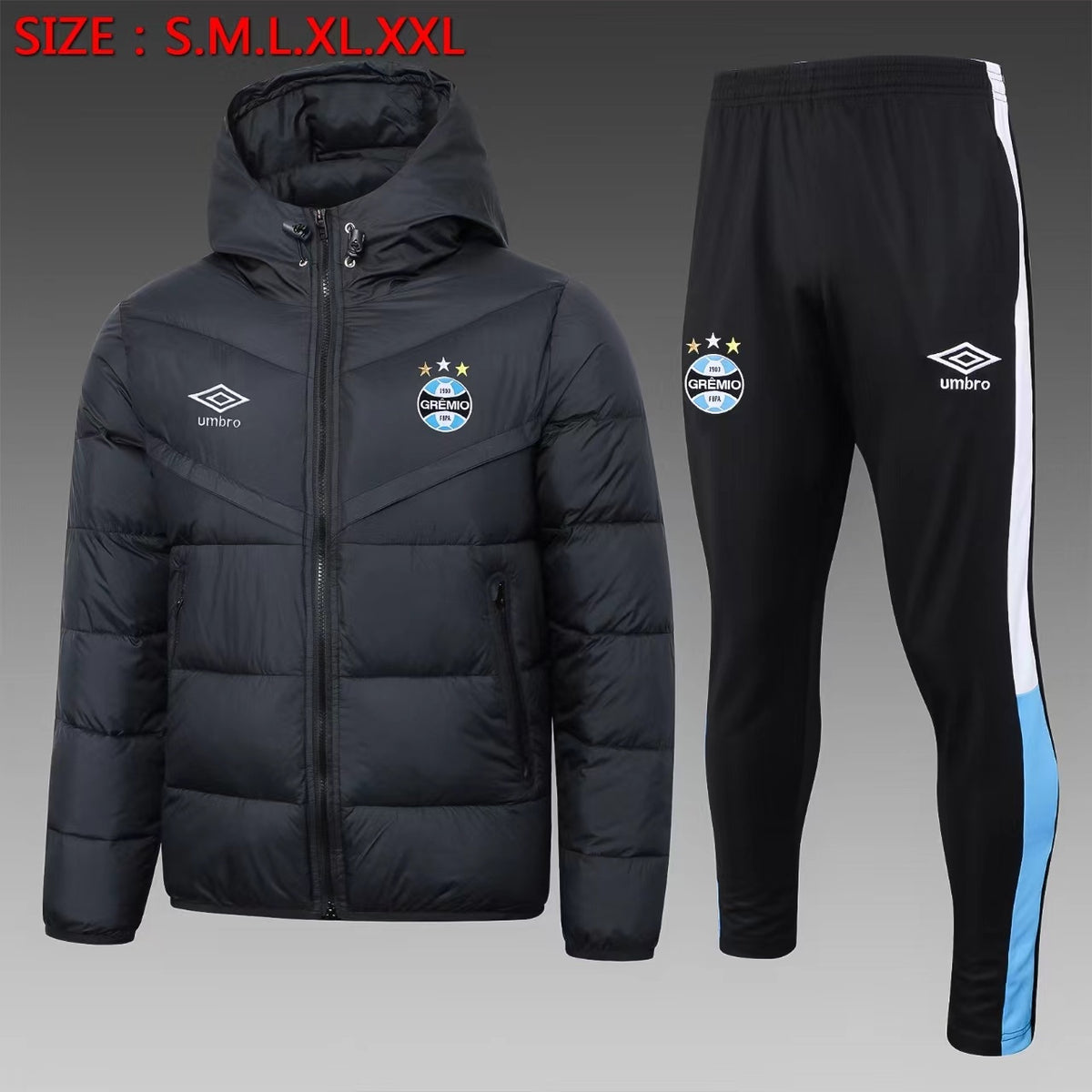 Veste Matelassée Grêmio Noir 2023/24