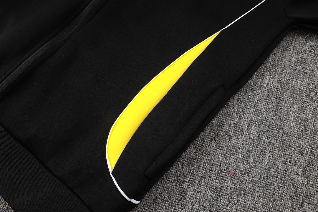 Veste zippée à capuche Brésil Noir Jaune