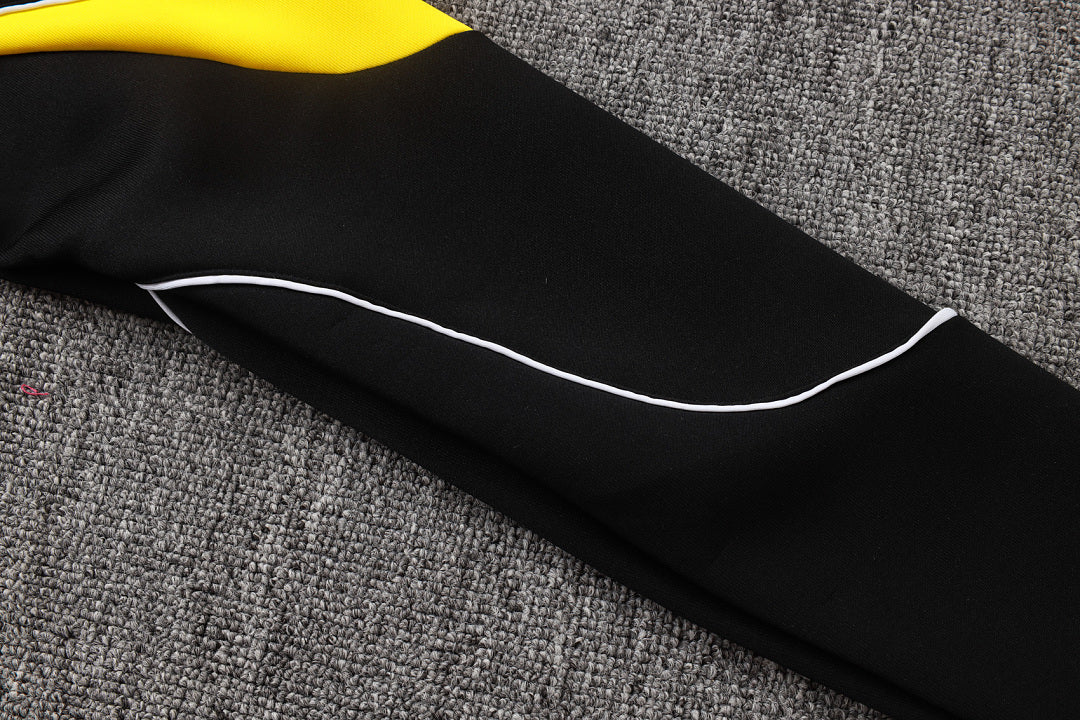 Veste zippée à capuche Brésil Noir Jaune