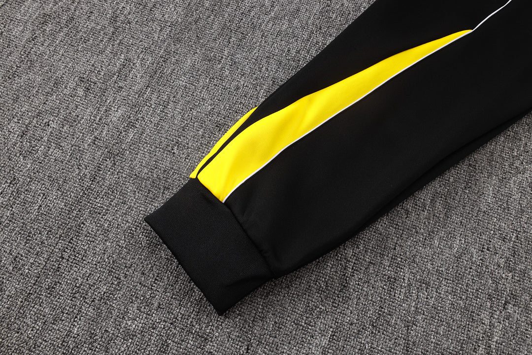 Veste zippée à capuche Brésil Noir Jaune