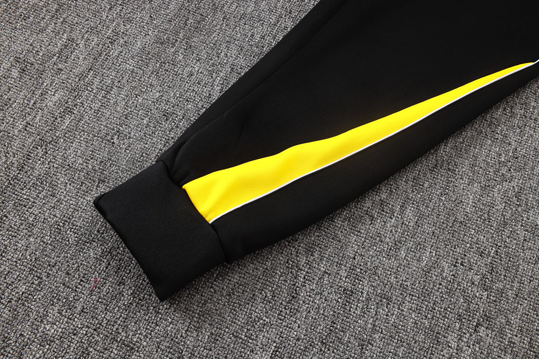 Veste zippée à capuche Brésil Noir Jaune