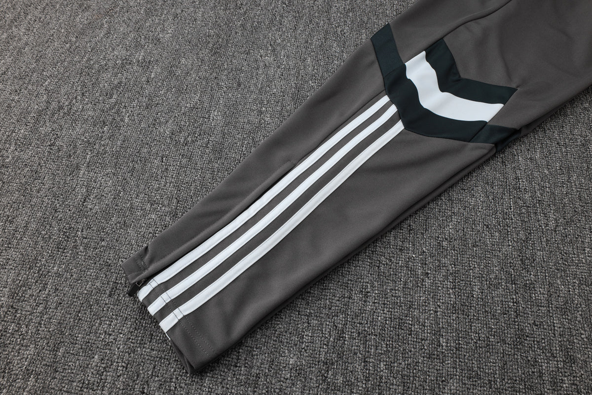 Veste zippée ensemble jogging Real Madrid 2024/25 Gris Foncé Vintage