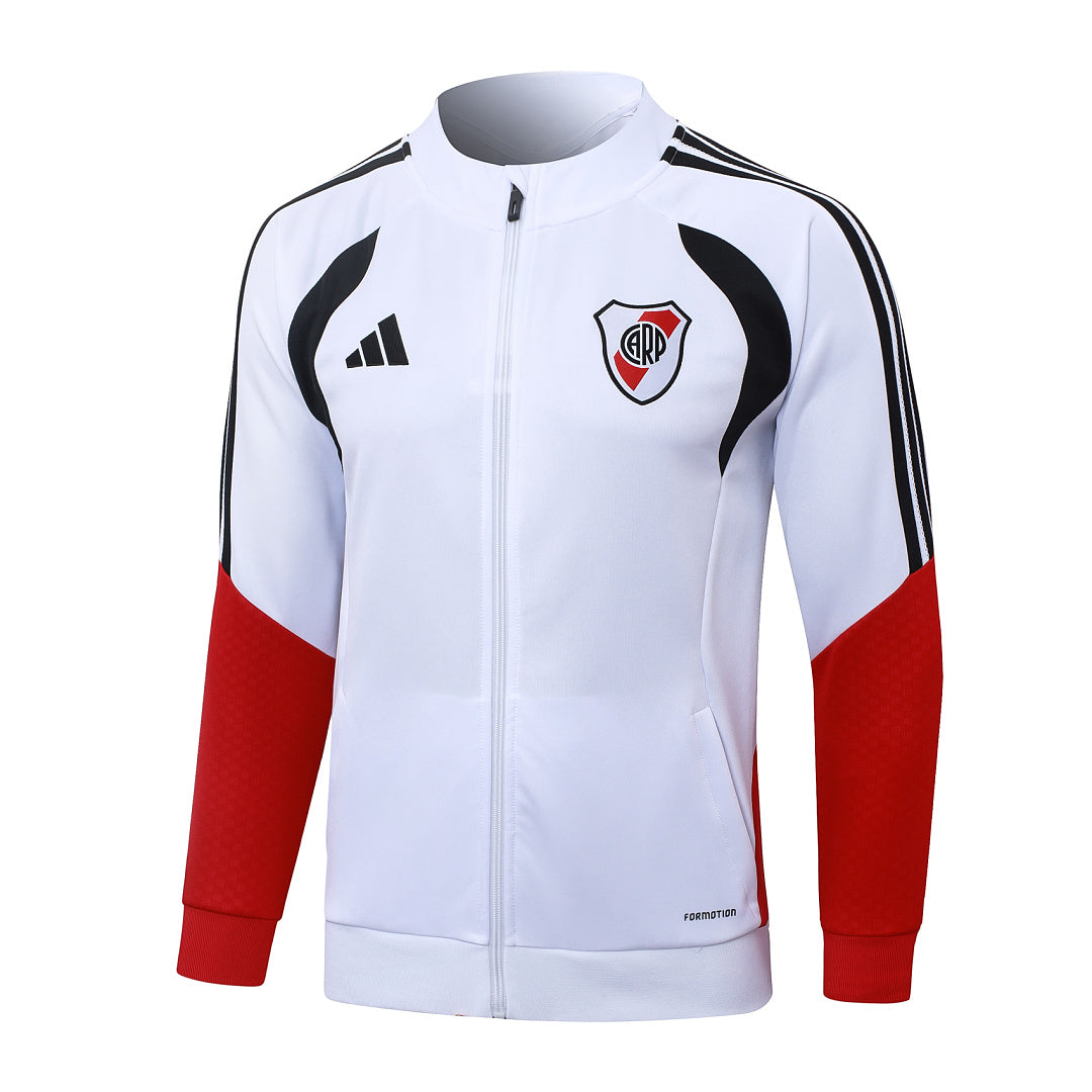 Veste zippée longue Riverbed Blanc