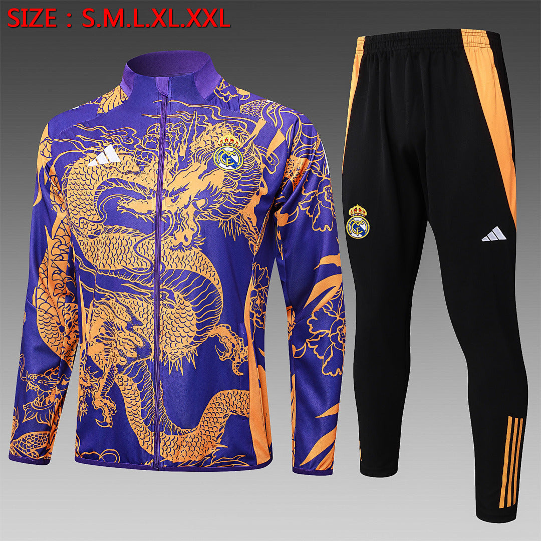 Veste zippée Real Madrid violette Dragon 2024/25