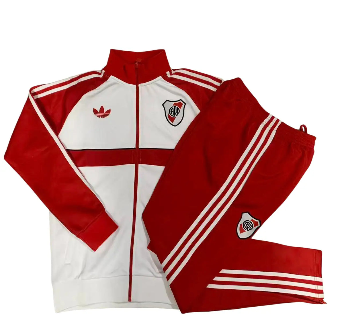 Veste zippée River Plate Blanc et Rouge